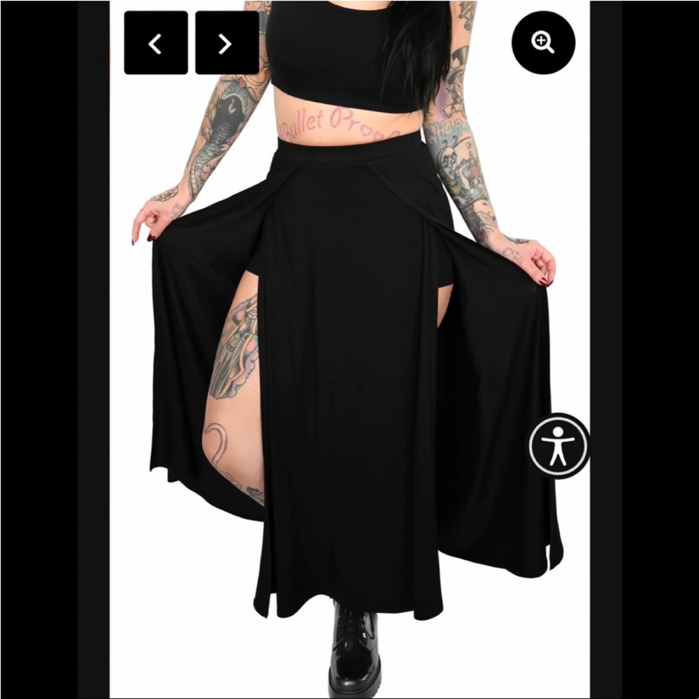 NWT Foxblood Darla Maxi Skirt with Built In Shorts - Large - Picture 3 of 12